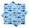 Servietten Fische Hellblau Blau Weiß Kommunion Konfirmation Taufe 20 Stück 1
