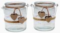 2 Windlichter Hochzeit Vintage Tischdeko Gläser Herz Deko Geburtstag ANNA 1