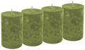 4 Stumpenkerzen Kerzen Grün Olive Tischdeko Deko Adventskranz Weihnachten Hochzeit Kommunion Konfirmation 1