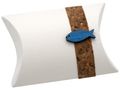 Gastgeschenk Schachtel Kork Fisch Holz Blau Basteln Kartonage Tischdeko Kommunion Konfirmation  1
