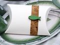 Gastgeschenk Schachtel Kork Fisch Holz Grün Basteln Kartonage Tischdeko Kommunion Konfirmation  2