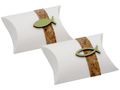 2 Gastgeschenke Schachtel Kork Fisch Holz Grün Basteln Kartonage Tischdeko Kommunion Konfirmation  1