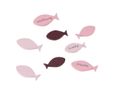 Tischdeko Kommunion Konfirmation Rosa Mauve Beere Fisch Deko SET 20 Personen 4