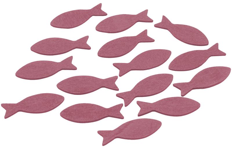 Tischdeko Streudeko Fische Holz 15 Stück Natur Petrol Silber Gold Mauve Lila Grün Kommunion Konfirmation
