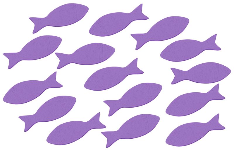 Tischdeko Streudeko Fische Holz 15 Stück Natur Petrol Silber Gold Mauve Lila Grün Kommunion Konfirmation