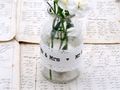 Vase + 2 Teelichtglas Tischdeko Vintage Hochzeit Spitze Mr & Mrs Creme 2