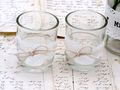 Vase + 2 Teelichtglas Tischdeko Vintage Hochzeit Spitze Mr & Mrs Creme 5