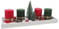 Adventsgesteck Weihnachten Weihnachtsdeko Tablett Tannenbaum Rot Grün Deko 1