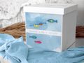 Briefbox Kartenbox mit NAME, DATUM & ANLASS   Deko für Kommunion, Konfirmation, Taufe, Firmung oder Geburtstag  2