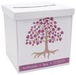 Briefbox Kartenbox MIT NAMEN Kommunion Konfirmation Baum des Lebens Mauve 1