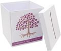 Briefbox Kartenbox MIT NAMEN Kommunion Konfirmation Baum des Lebens Mauve 2