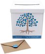 Briefbox Kartenbox MIT NAMEN Kommunion Konfirmation Baum des Lebens Petrol 2