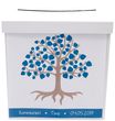 Briefbox Kartenbox MIT NAMEN Kommunion Konfirmation Baum des Lebens Petrol 1