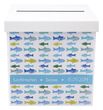 Kartenbox Briefbox personalisiert NAME,  ANLAS und DATUM - Motiv Fische in Blau & Grün 3