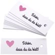 Kärtchen Anhänger für Gastgeschenke Hochzeit Basteln Rosa Herz 