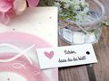 Anhänger Gastgeschenke Hochzeit Herz Rosa und Schön, dass du da bist 3