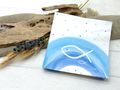 Servietten mit Fisch und Regenbogen Motiv in blau für eine liebevoll dekorierte Tischgestaltung zu Kommunion, Taufe oder Geburt 5