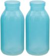 2 Vasen Flaschen Türkis Blau Kommunion Konfirmation Tischdekoration Taufe Blumenvase Glas 1