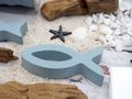 Deko Fische Blau Taubenblau Tischdeko Kommunion Konfirmation Mädchen Junge 4