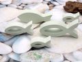 Fische Grün Salbei Deko Figur Tischaufsteller Aufsteller Tischdeko Kommunion Konfirmation 8 Stück 3