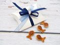Gastgeschenk Schachtel Fisch Blau Kommunion Konfirmation Tischdeko Deko 2