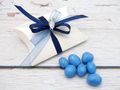 Gastgeschenk Schachtel Fisch Blau Kommunion Konfirmation Tischdeko Deko 3