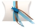 Gastgeschenk Schachtel Fisch Türkis Petrol Blau Kommunion Konfirmation Tischdeko Natur ISAAK 1