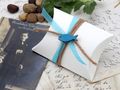 Gastgeschenk Schachtel Fisch Türkis Petrol Blau Kommunion Konfirmation Tischdeko Natur ISAAK 2