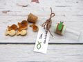 5 Gastgeschenke Kommunion Konfirmation Glasröhrchen Grün Fisch Anhänger Kärtchen Schön, dass du da bist 2