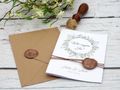 Einladungskarte Hochzeit Karte Einladung mit Namen Umschlag Kupfer Kraft Braun Natur Siegel 4