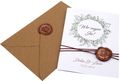 Einladungskarte Hochzeit Karte Einladung mit Namen Umschlag Kupfer Kraft Braun Natur Siegel 2