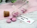 5 Gastgeschenke Hochzeit Kommunion Konfirmation Rosa Glasröhrchen Kärtchen Schön, dass du da bist 4