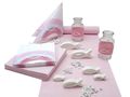 Tischdeko Kommunion Konfirmation Deko Mädchen Rosa Weiß Fisch SET 20 Personen 1