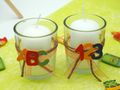 2x Teelichtglas Schulanfang Einschulung Tischdeko ABC Party Kinder Bunt 4