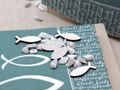 Tischdeko Konfirmation Kommunion Grün Salbei Creme Fisch Deko SET 20 Personen 4