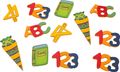 Streudeko Schulanfang Holz-Konfetti Bunt Holzdeko Schule Einschulung Kind Tischdeko Partydeko 12-tlg. 1