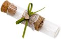 5 Gastgeschenke Hochzeit Rustikal Glasröhrchen Jute Spitze Weiß Grün Geburtstag Tischdeko JOLIEN 1