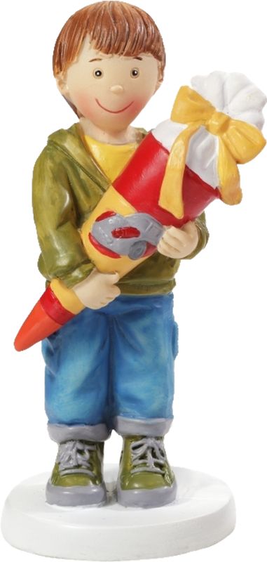 Schulanfang Tortendeko Einschulung Mädchen Junge Schulkind Deko Figur Basteln