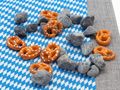 Tischdeko Oktoberfest Streudeko Brezel Steine Grau Deko Party Natur Landhaus 880g 4