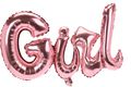 Folienballon Ballon Partydeko Schriftzug GIRL Rosa Baby Party Geburt Deko Luftballon Raumdeko 1