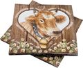 Servietten mit Kuh Motiv als Tischdeko für Oktoberfest, bayrische Mottopartys, Bauernparty, Trachtenparty  2