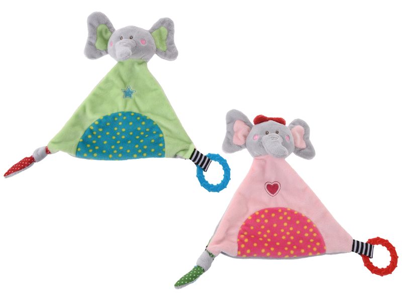 Schnuffeltuch Rassel Elefant Schmusetuch Kuscheltuch Geschenk Baby Geburt Taufe 
