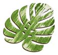 Tischdeko Monstera Farn Blätter Streudeko Holz Grün 6 Stück 7,5cm Basteln Dschungel 2
