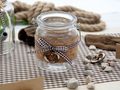 Tischdeko Oktoberfest Bayrisch 2 Windlichter Glas Raute Braun Party Deko 3