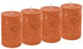 4 Kerzen Stumpenkerzen Tischdeko Herbst Deko Adventskerzen Kürbis Orange 1