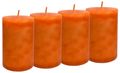 4 Kerzen Stumpenkerzen Tischdeko Herbst Deko Adventskerzen Kürbis Orange 1