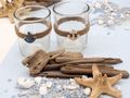 Tischdeko Maritim Blau Wal Sommer Garten Party Deko Seesterne Treibholz SET 4