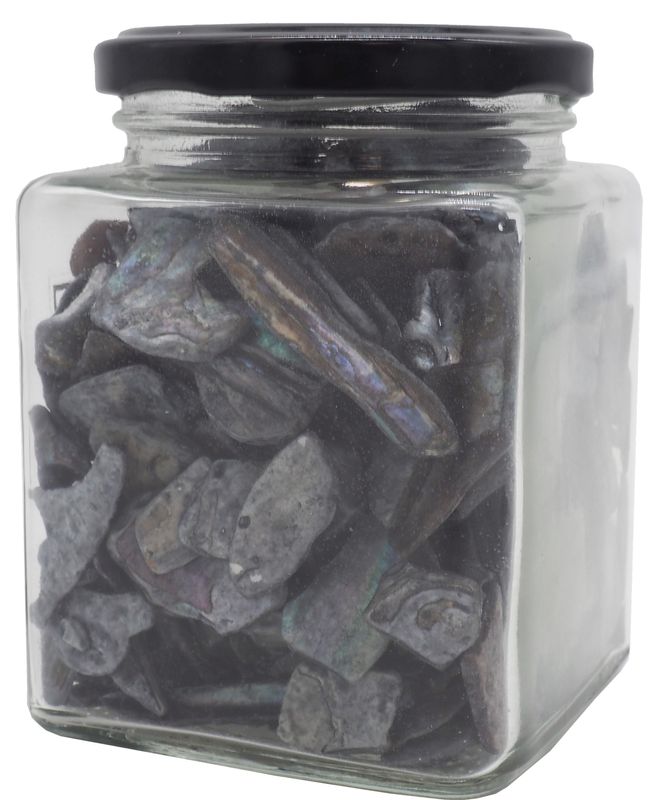 Muscheln Streudeko Tischdeko Maritim Basteln Grau Schimmernd Perlmutt Muschelschale 450g