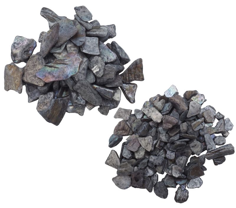 Muscheln Streudeko Tischdeko Maritim Basteln Grau Schimmernd Perlmutt Muschelschale 450g