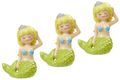 Deko Figur Meerjungfrau Tischdeko Kindergeburtstag Nymphe Grün 3 Stück Party 1